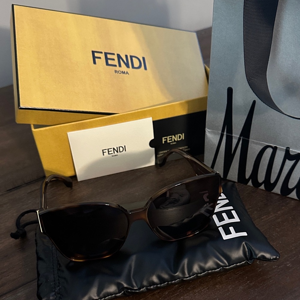 Fendi Dark Brown Designer Sunglasses